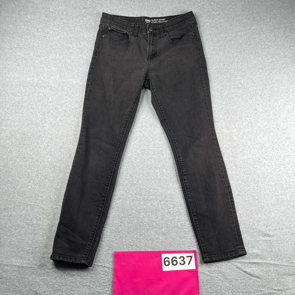 Gap Always Skinny Denim Jeans Womens Size 6 Black Casual Stretch